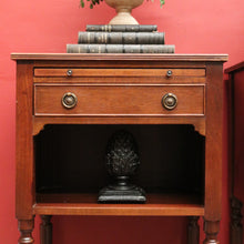 Load image into Gallery viewer, x SOLD Pair of Vintage Mahogany & Leather Side Tables – Burton Reproductions, England. B12548