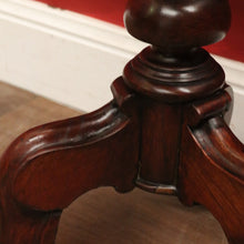 Load image into Gallery viewer, Antique Australian Cedar Side Table – Turned Pedestal, Drawer, Tri-Leg Base. B12551