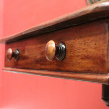 Load image into Gallery viewer, Antique Australian Cedar Side Table – Turned Pedestal, Drawer, Tri-Leg Base. B12551