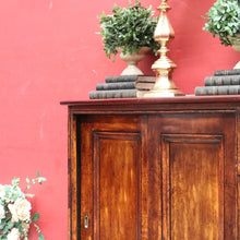 Load image into Gallery viewer, Antique Cedar Cabinet Sliding Doors Slim Storage Hall or Entry. B12952