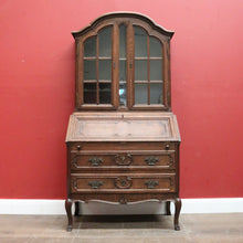 Load image into Gallery viewer, X SOLD Antique French Bookcase Bureau Writing Desk. China Cabinet or Bookcase Top. B12044