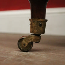 Load image into Gallery viewer, x SOLD Antique English Mahogany Two-Drawer Table – Gallery Back & Brass Castors. B12552