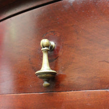 Load image into Gallery viewer, Antique English Mahogany Servery Curved Front Drawers Cupboards Mirror. B12956