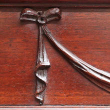 Load image into Gallery viewer, Antique English Mahogany Servery Curved Front Drawers Cupboards Mirror. B12956