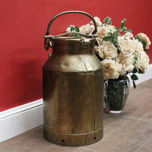 Load image into Gallery viewer, x SOLD Antique French Brass Milk Can with the original Lid, Milk Container. B12016