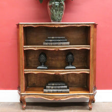 Load image into Gallery viewer, x SOLD Italian Narrow Bookcase – Gilt Detailing, Shaped Front, Three Shelves. B12549