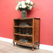 Load image into Gallery viewer, x SOLD Italian Narrow Bookcase – Gilt Detailing, Shaped Front, Three Shelves. B12549