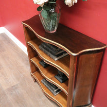 Load image into Gallery viewer, x SOLD Italian Narrow Bookcase – Gilt Detailing, Shaped Front, Three Shelves. B12549