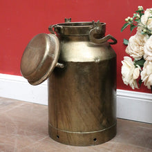 Load image into Gallery viewer, x SOLD Antique French Brass Milk Can with the original Lid, Milk Container. B12016