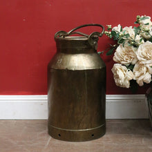 Load image into Gallery viewer, x SOLD Antique French Brass Milk Can with the original Lid, Milk Container. B12016