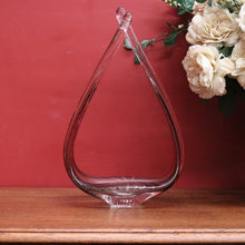 Load image into Gallery viewer, Purple to Clear with Bubble Pattern Murano Stretch Art Glass Vase, Venice, Italy. B12021