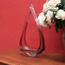 Load image into Gallery viewer, Purple to Clear with Bubble Pattern Murano Stretch Art Glass Vase, Venice, Italy. B12021