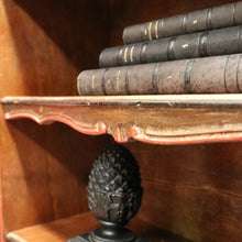 Load image into Gallery viewer, x SOLD Italian Narrow Bookcase – Gilt Detailing, Shaped Front, Three Shelves. B12549