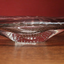 Load image into Gallery viewer, Purple to Clear with Bubble Pattern Murano Stretch Art Glass Vase, Venice, Italy. B12021