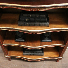 Load image into Gallery viewer, x SOLD Italian Narrow Bookcase – Gilt Detailing, Shaped Front, Three Shelves. B12549