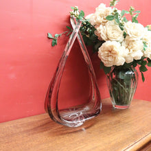 Load image into Gallery viewer, Purple to Clear with Bubble Pattern Murano Stretch Art Glass Vase, Venice, Italy. B12021