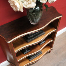 Load image into Gallery viewer, x SOLD Italian Narrow Bookcase – Gilt Detailing, Shaped Front, Three Shelves. B12549