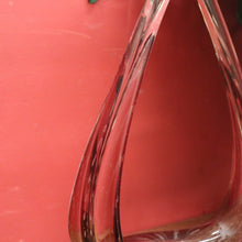 Load image into Gallery viewer, Purple to Clear with Bubble Pattern Murano Stretch Art Glass Vase, Venice, Italy. B12021