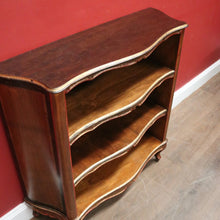 Load image into Gallery viewer, x SOLD Italian Narrow Bookcase – Gilt Detailing, Shaped Front, Three Shelves. B12549