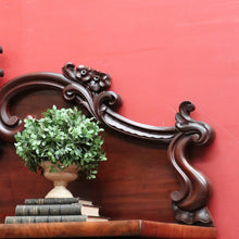 Load image into Gallery viewer, Antique English Twin Pedestal Sideboard, Flame Mahogany Carved Detail. B12959