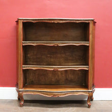 Load image into Gallery viewer, x SOLD Italian Narrow Bookcase – Gilt Detailing, Shaped Front, Three Shelves. B12549
