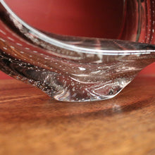 Load image into Gallery viewer, Purple to Clear with Bubble Pattern Murano Stretch Art Glass Vase, Venice, Italy. B12021