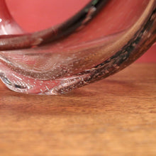 Load image into Gallery viewer, Purple to Clear with Bubble Pattern Murano Stretch Art Glass Vase, Venice, Italy. B12021