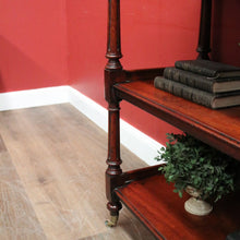 Load image into Gallery viewer, x SOLD Antique Australian Cedar Three-Tier Dumb Waiter Sideboard c1860 on Castors. B12547