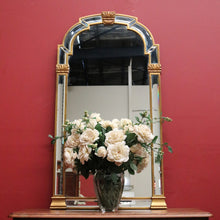 Load image into Gallery viewer, x SOLD Antique Flemish Art Nouveau Gilt Framed Bevelled Edge Wall Mirror, Mantle Mirror. B12041