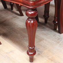 Load image into Gallery viewer, 10 English Mahogany Dining Chairs Vintage Fiddle Back Turned Legs. B12960
