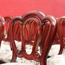 Load image into Gallery viewer, 10 English Mahogany Dining Chairs Vintage Fiddle Back Turned Legs. B12960