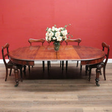 Load image into Gallery viewer, x SOLD Antique Australian Cedar Dining Table – D-End, Extends -2 Leaves, Winder & Crank B12553