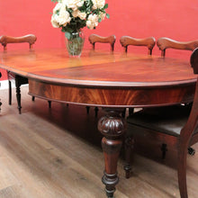 Load image into Gallery viewer, x SOLD Antique Australian Cedar Dining Table – D-End, Extends -2 Leaves, Winder & Crank B12553