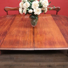 Load image into Gallery viewer, x SOLD Antique Australian Cedar Dining Table – D-End, Extends -2 Leaves, Winder & Crank B12553
