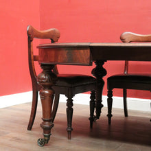 Load image into Gallery viewer, x SOLD Antique Australian Cedar Dining Table – D-End, Extends -2 Leaves, Winder & Crank B12553