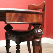 Load image into Gallery viewer, x SOLD Antique Australian Cedar Dining Table – D-End, Extends -2 Leaves, Winder & Crank B12553