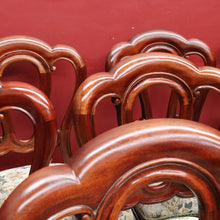 Load image into Gallery viewer, 10 English Mahogany Dining Chairs Vintage Fiddle Back Turned Legs. B12960