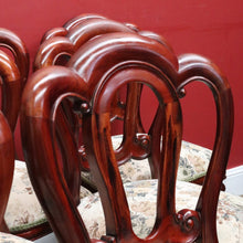 Load image into Gallery viewer, 10 English Mahogany Dining Chairs Vintage Fiddle Back Turned Legs. B12960