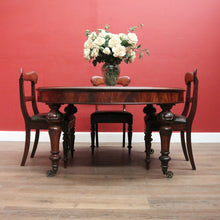 Load image into Gallery viewer, x SOLD Antique Australian Cedar Dining Table – D-End, Extends -2 Leaves, Winder & Crank B12553