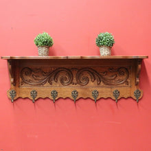 Load image into Gallery viewer, x SOLD Vintage French Coat Rack with Seven Brass Hooks, Suitable for Scarves, Hats, Coats, Umbrellas. B12035
