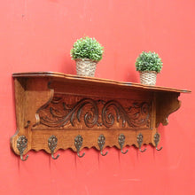 Load image into Gallery viewer, x SOLD Vintage French Coat Rack with Seven Brass Hooks, Suitable for Scarves, Hats, Coats, Umbrellas. B12035