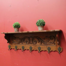 Load image into Gallery viewer, x SOLD Vintage French Coat Rack with Seven Brass Hooks, Suitable for Scarves, Hats, Coats, Umbrellas. B12035