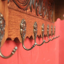 Load image into Gallery viewer, x SOLD Vintage French Coat Rack with Seven Brass Hooks, Suitable for Scarves, Hats, Coats, Umbrellas. B12035