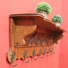Load image into Gallery viewer, x SOLD Vintage French Coat Rack with Seven Brass Hooks, Suitable for Scarves, Hats, Coats, Umbrellas. B12035