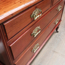 Load image into Gallery viewer, Antique English Mahogany Four Drawer Chest Brass Handles Castors. B12961