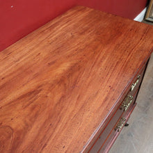 Load image into Gallery viewer, Antique English Mahogany Four Drawer Chest Brass Handles Castors. B12961