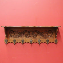 Load image into Gallery viewer, x SOLD Vintage French Coat Rack with Seven Brass Hooks, Suitable for Scarves, Hats, Coats, Umbrellas. B12035