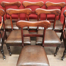 Load image into Gallery viewer, x SOLD Set of 8 Antique Australian Cedar Dining Chairs – includes 6 Chairs and 2 Carvers. B12555