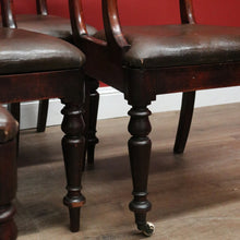 Load image into Gallery viewer, x SOLD Set of 8 Antique Australian Cedar Dining Chairs – includes 6 Chairs and 2 Carvers. B12555