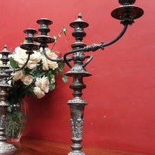 Load image into Gallery viewer, Pair Antique Sheffield Plate Candelabra Silver Plate Candle Holders. B12964
